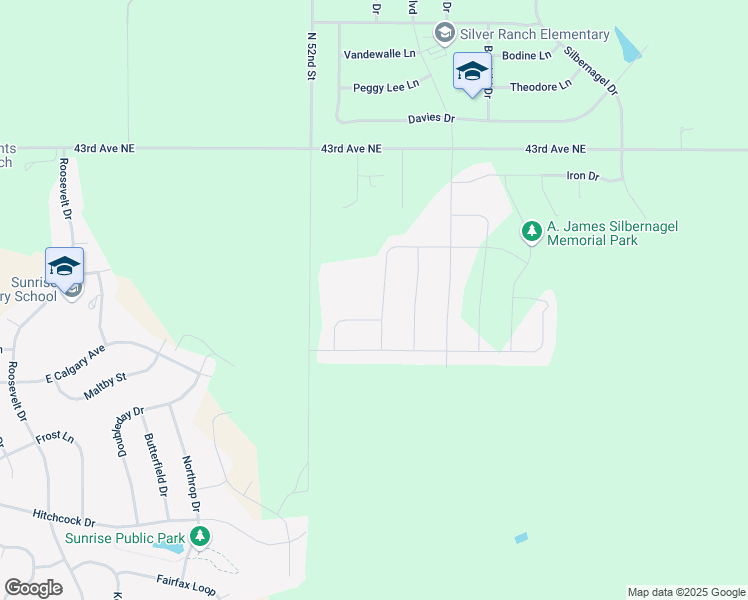 map of restaurants, bars, coffee shops, grocery stores, and more near 3301-3445 52nd Street Northeast in Bismarck