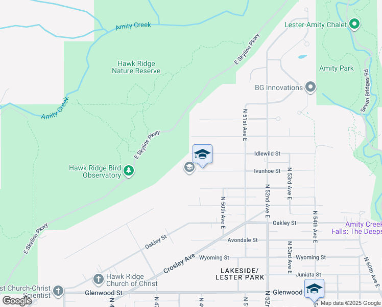 map of restaurants, bars, coffee shops, grocery stores, and more near 4855 Idlewild Street in Duluth