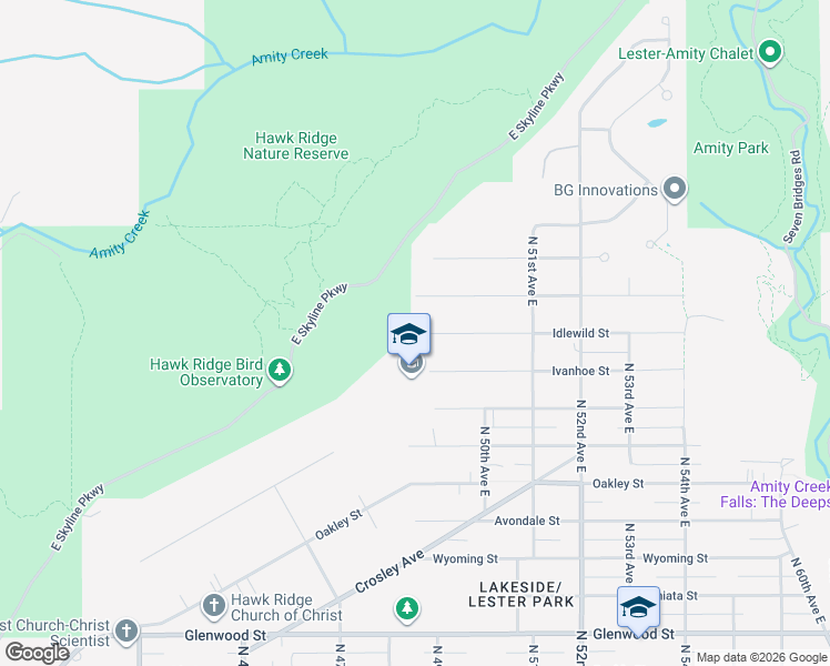 map of restaurants, bars, coffee shops, grocery stores, and more near 4855 Idlewild Street in Duluth