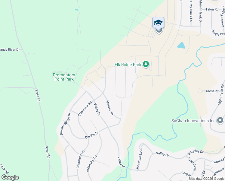 map of restaurants, bars, coffee shops, grocery stores, and more near Clairmont Road in Bismarck