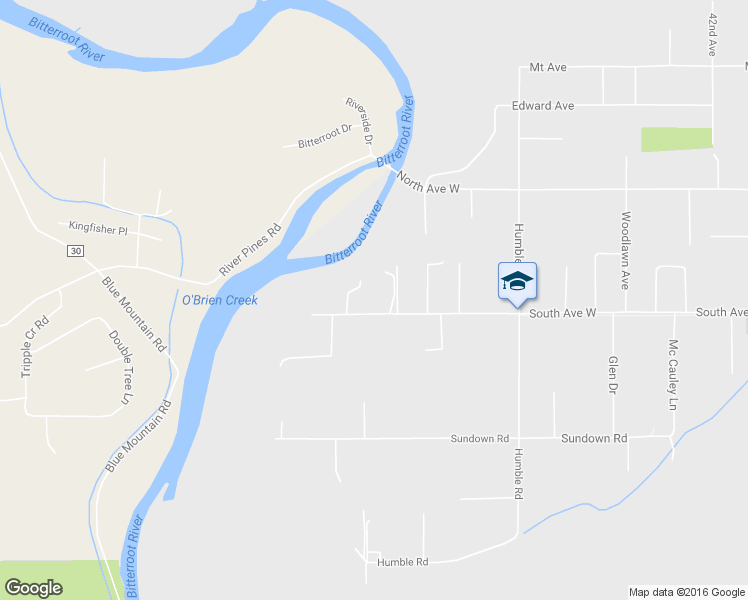 map of restaurants, bars, coffee shops, grocery stores, and more near 2200 Rafferty Lane in Missoula