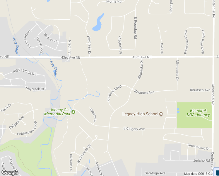 map of restaurants, bars, coffee shops, grocery stores, and more near New Rockford Place in Bismarck