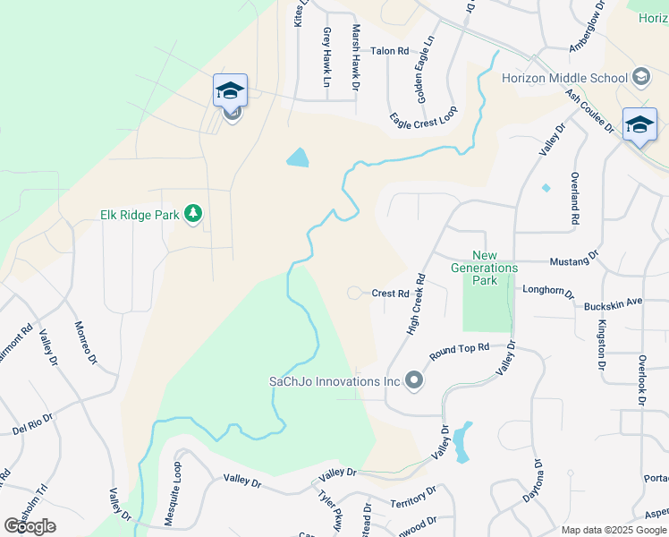 map of restaurants, bars, coffee shops, grocery stores, and more near 4010 High Creek Road in Bismarck