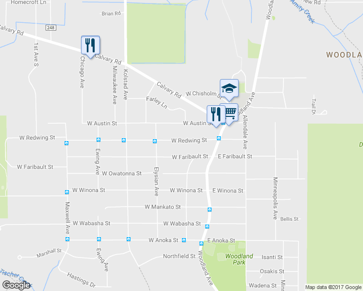 map of restaurants, bars, coffee shops, grocery stores, and more near 130 West Redwing Street in Duluth