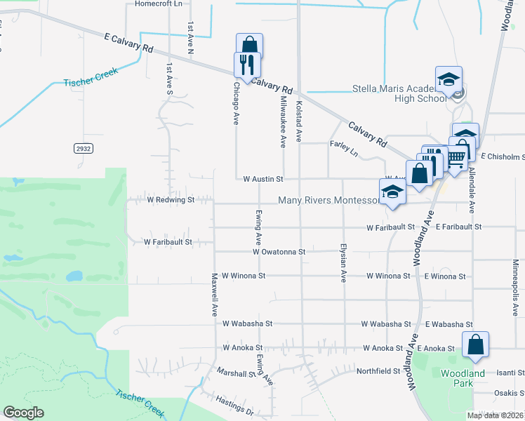 map of restaurants, bars, coffee shops, grocery stores, and more near 334 West Redwing Street in Duluth