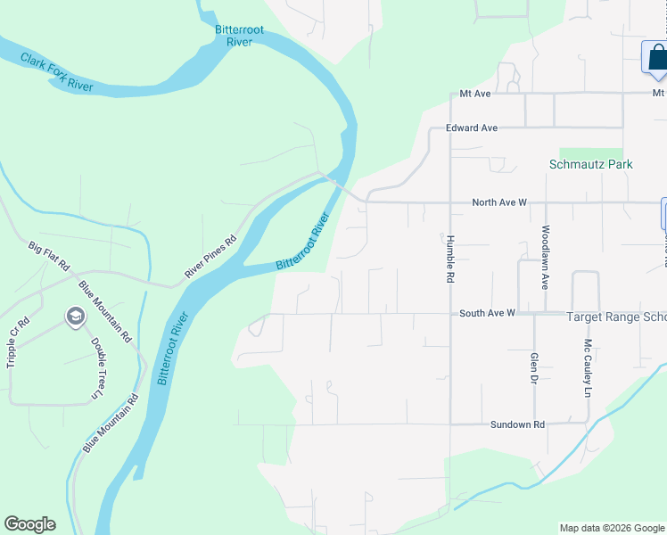 map of restaurants, bars, coffee shops, grocery stores, and more near 2200 Rafferty Lane in Missoula