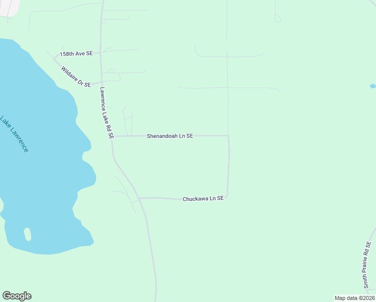 map of restaurants, bars, coffee shops, grocery stores, and more near 18239 Shenandoah Lane Southeast in Yelm