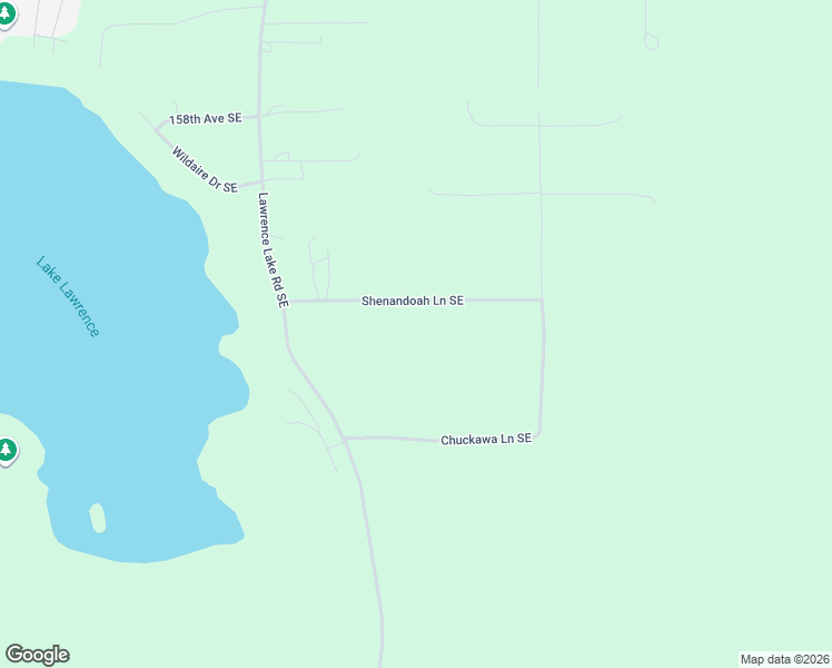 map of restaurants, bars, coffee shops, grocery stores, and more near 18239 Shenandoah Lane Southeast in Yelm