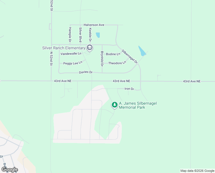 map of restaurants, bars, coffee shops, grocery stores, and more near 5763 43rd Avenue Northeast in Bismarck