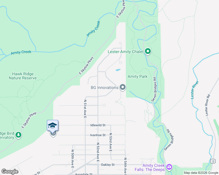 map of restaurants, bars, coffee shops, grocery stores, and more near 2921 Bald Eagle Trail in Duluth