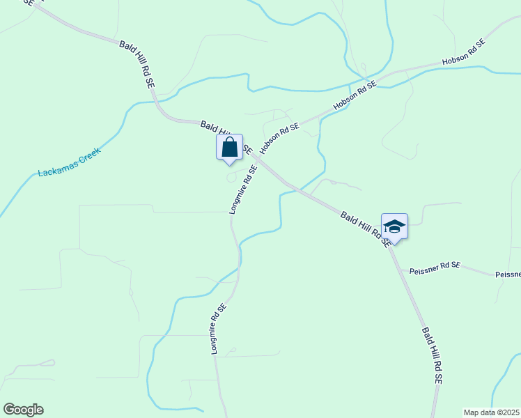 map of restaurants, bars, coffee shops, grocery stores, and more near 16132 Longmire Road Southeast in Yelm