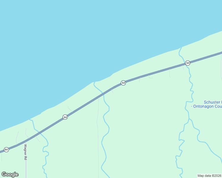 map of restaurants, bars, coffee shops, grocery stores, and more near 1493 Michigan 64 in Ontonagon