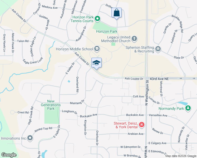 map of restaurants, bars, coffee shops, grocery stores, and more near 530 Huron Drive in Bismarck