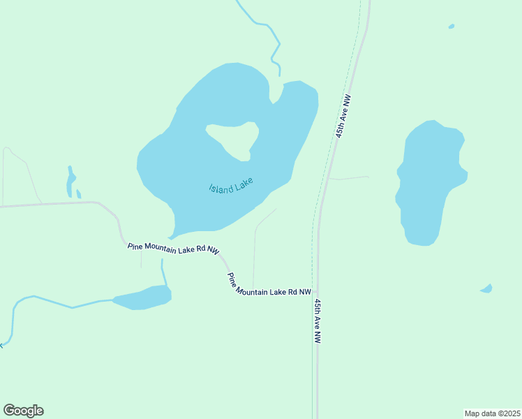 map of restaurants, bars, coffee shops, grocery stores, and more near 1291 Island Lake Drive Northwest in Backus