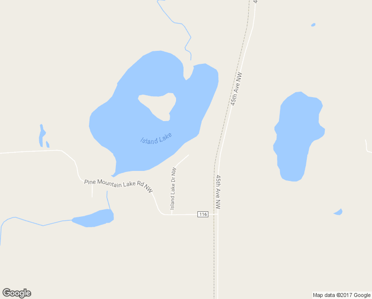 map of restaurants, bars, coffee shops, grocery stores, and more near 1291 Island Lake Drive Northwest in Backus