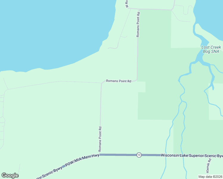 map of restaurants, bars, coffee shops, grocery stores, and more near 88440 Romans Point Road in Herbster