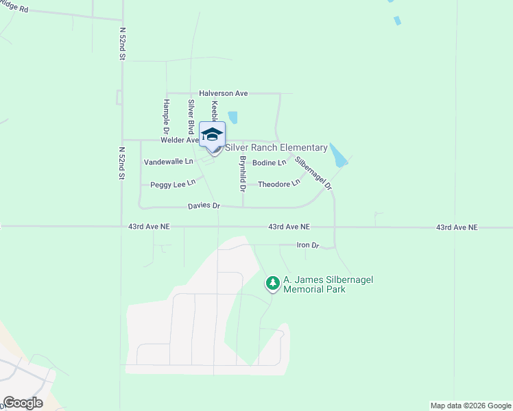 map of restaurants, bars, coffee shops, grocery stores, and more near 5764 43rd Avenue Northeast in Bismarck