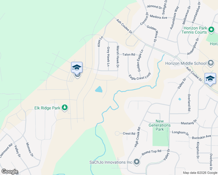 map of restaurants, bars, coffee shops, grocery stores, and more near 1603 Prairie Hawk Drive in Bismarck