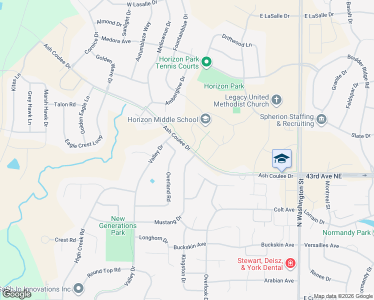 map of restaurants, bars, coffee shops, grocery stores, and more near 1505 Ash Coulee Drive in Bismarck