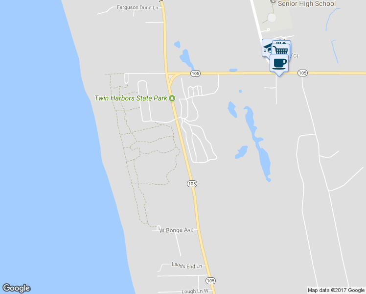 map of restaurants, bars, coffee shops, grocery stores, and more near 2126 Washington 105 in Grayland