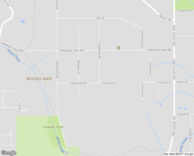 map of restaurants, bars, coffee shops, grocery stores, and more near 2205 Frederick Street in Duluth