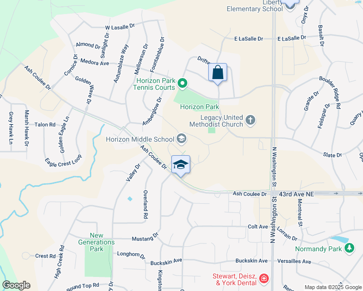 map of restaurants, bars, coffee shops, grocery stores, and more near 500 Ash Coulee Drive in Bismarck