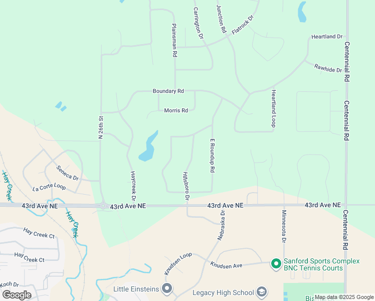 map of restaurants, bars, coffee shops, grocery stores, and more near 4560 Hillsboro Drive in Bismarck