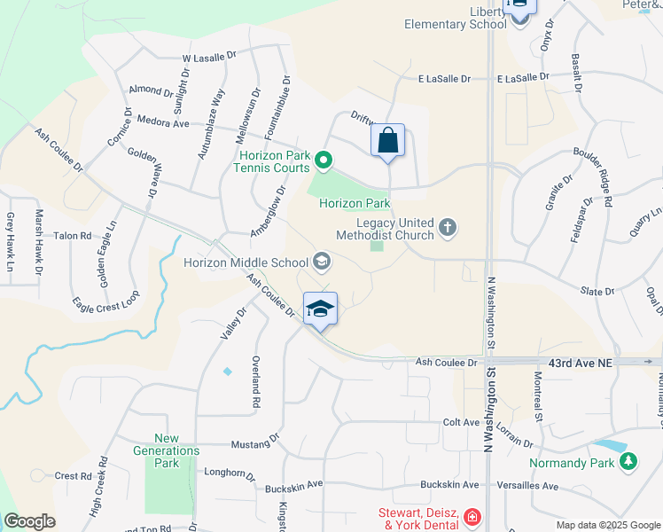map of restaurants, bars, coffee shops, grocery stores, and more near 500 Ash Coulee Drive in Bismarck