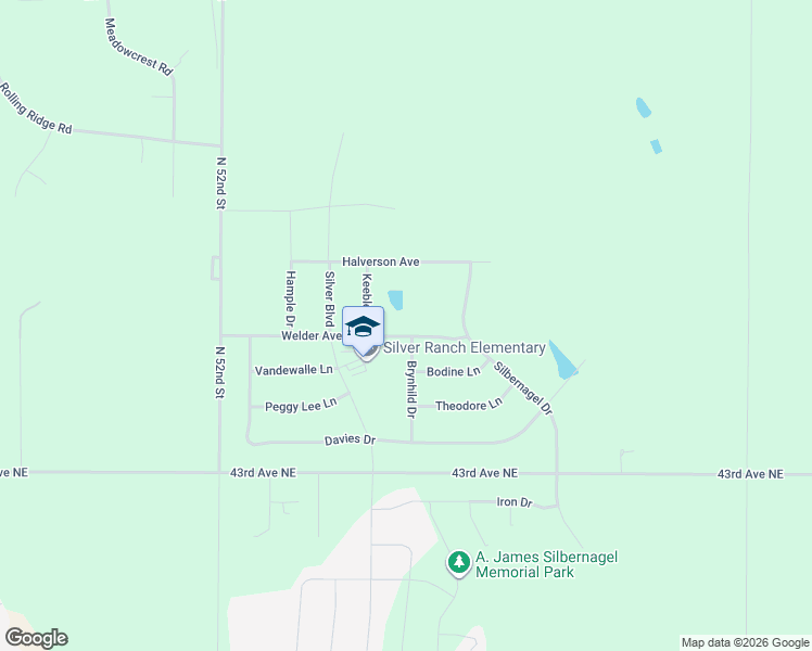 map of restaurants, bars, coffee shops, grocery stores, and more near 5658 43rd Avenue Northeast in Bismarck