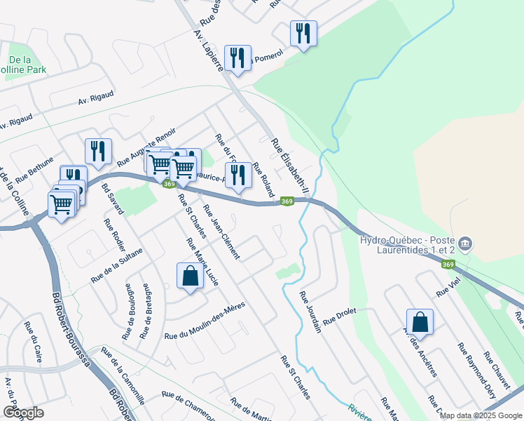 map of restaurants, bars, coffee shops, grocery stores, and more near 1857 Boulevard Bastien in Ville de Québec