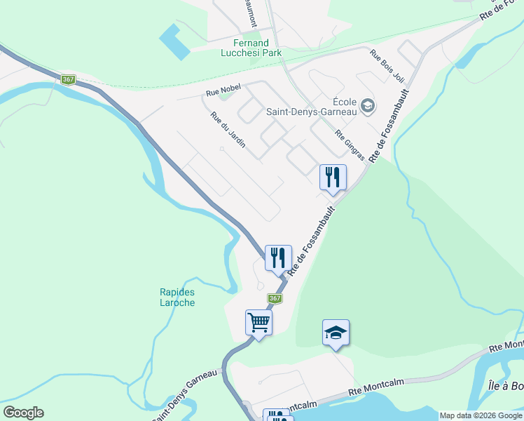 map of restaurants, bars, coffee shops, grocery stores, and more near 675 Rue des Sables in Sainte-Catherine-de-la-Jacques-Cartier