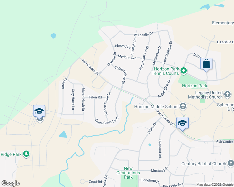 map of restaurants, bars, coffee shops, grocery stores, and more near 1208 Eagle Crest Loop in Bismarck