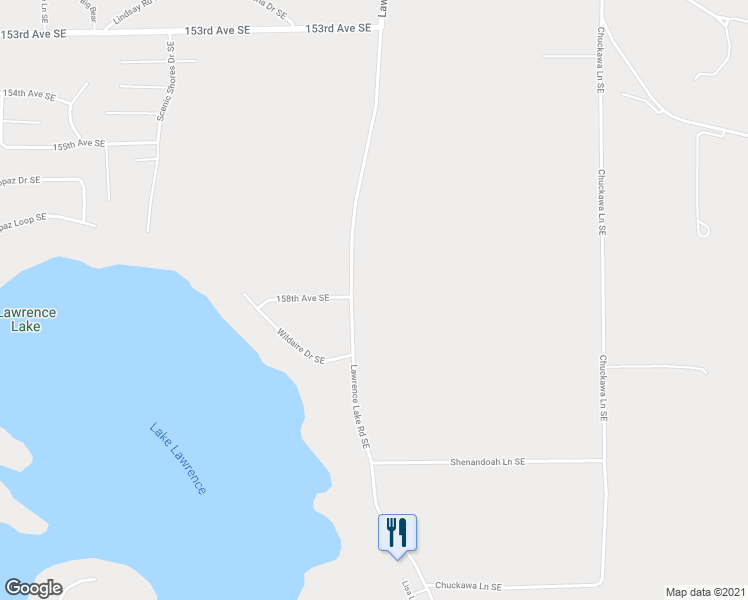 map of restaurants, bars, coffee shops, grocery stores, and more near 15826 Lawrence Lake Road Southeast in Yelm