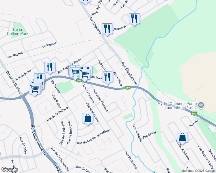 map of restaurants, bars, coffee shops, grocery stores, and more near 1906 Boulevard Bastien in Quebec