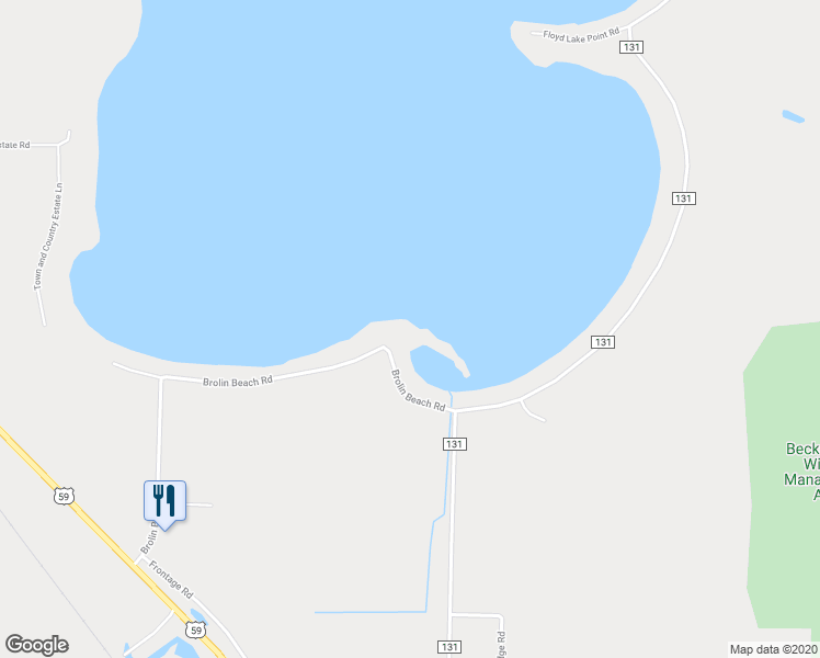 map of restaurants, bars, coffee shops, grocery stores, and more near 25930 Brolin Beach Road in Detroit Lakes