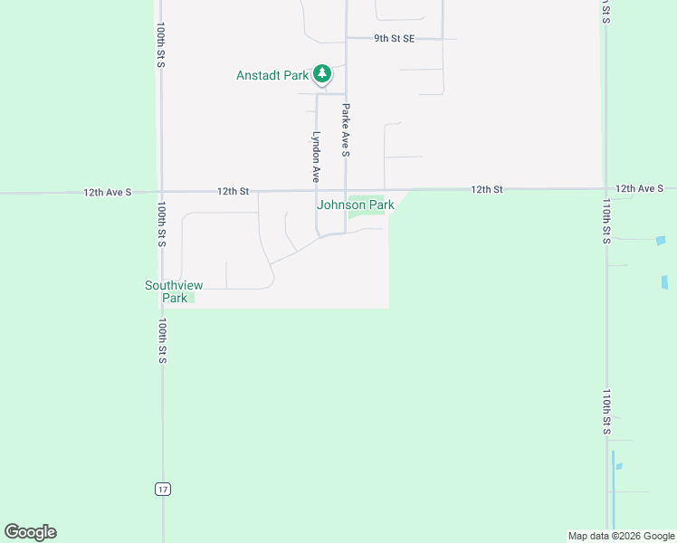 map of restaurants, bars, coffee shops, grocery stores, and more near 101 14th Street South in Glyndon