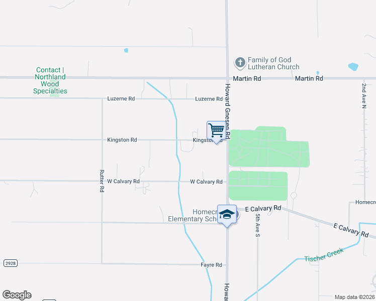 map of restaurants, bars, coffee shops, grocery stores, and more near 4136 Kingston Road in Duluth