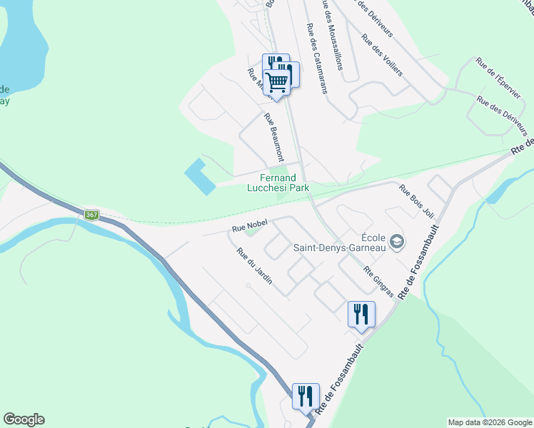 map of restaurants, bars, coffee shops, grocery stores, and more near 4 Rue Nobel in Sainte-Catherine-de-la-Jacques-Cartier