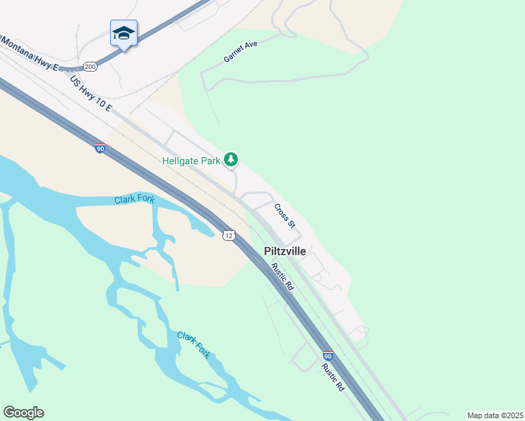 map of restaurants, bars, coffee shops, grocery stores, and more near 112 Bonner Ave in Missoula