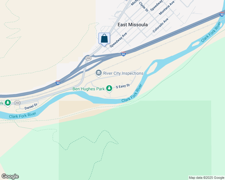 map of restaurants, bars, coffee shops, grocery stores, and more near 197 South Easy Street in Missoula