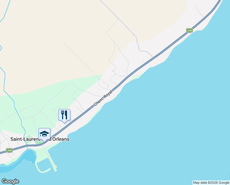 map of restaurants, bars, coffee shops, grocery stores, and more near 6781 Chemin Royal in Saint-Laurent-de-l'Île-d'Orléans