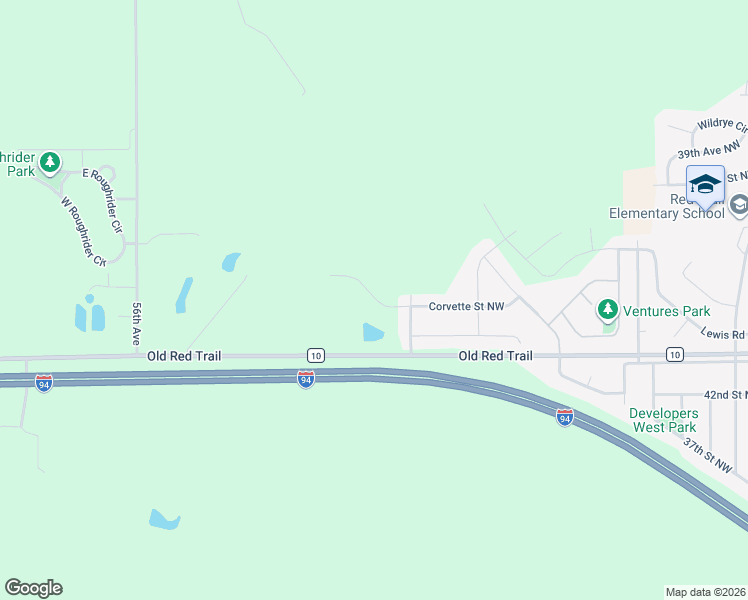 map of restaurants, bars, coffee shops, grocery stores, and more near 4605 47th Avenue Northwest in Mandan