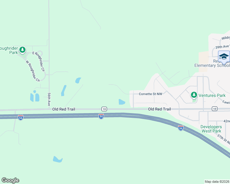 map of restaurants, bars, coffee shops, grocery stores, and more near 4605 47th Avenue Northwest in Mandan
