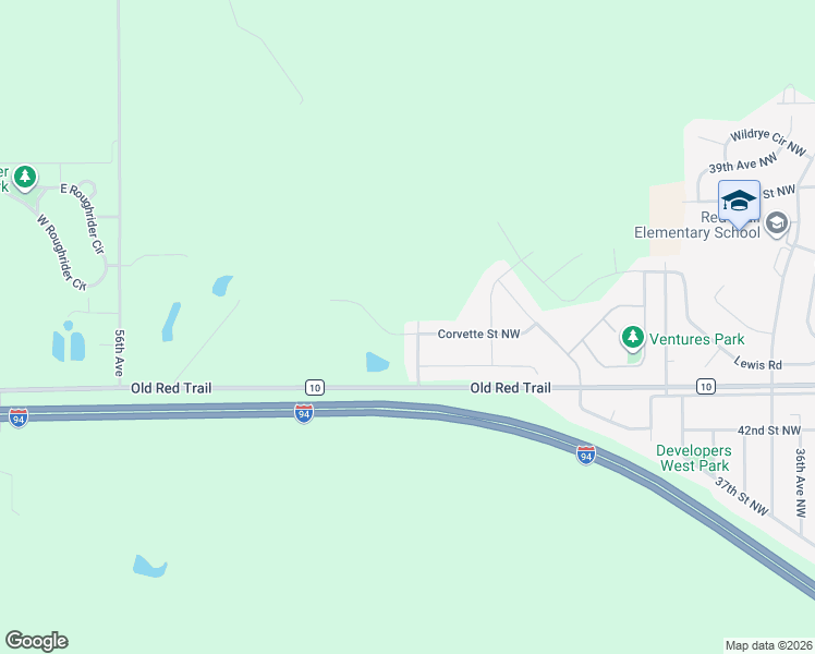 map of restaurants, bars, coffee shops, grocery stores, and more near 4605 47th Avenue Northwest in Mandan