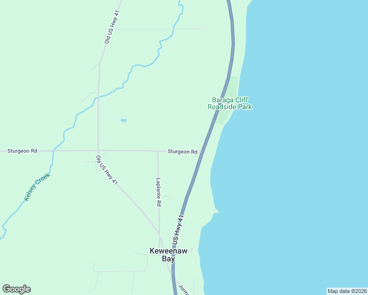 map of restaurants, bars, coffee shops, grocery stores, and more near 14701 Sturgeon Road in Baraga