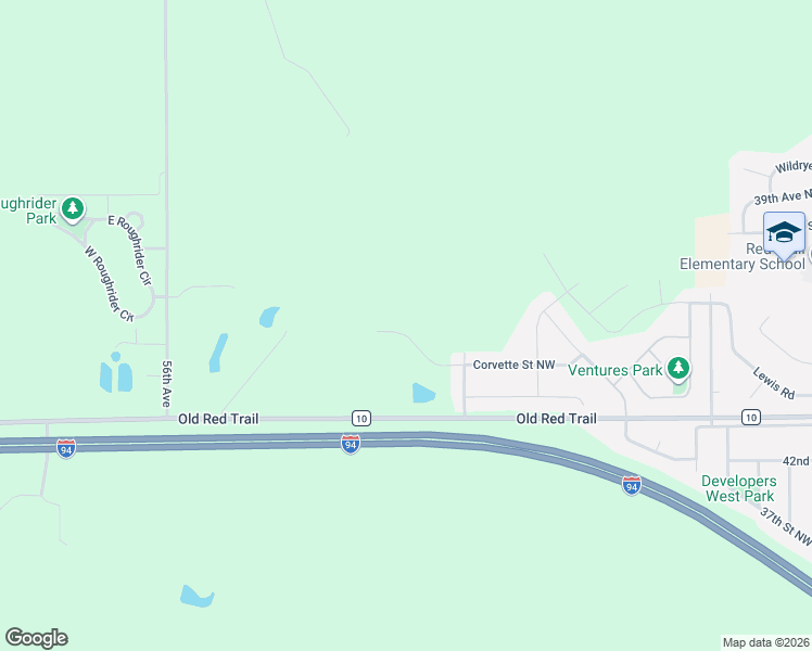 map of restaurants, bars, coffee shops, grocery stores, and more near 4605 47th Avenue Northwest in Mandan