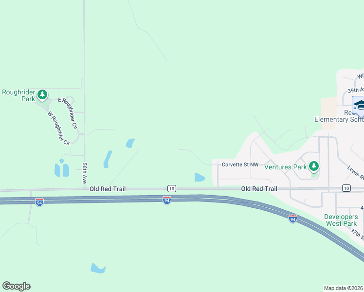 map of restaurants, bars, coffee shops, grocery stores, and more near 4605 47th Avenue Northwest in Mandan