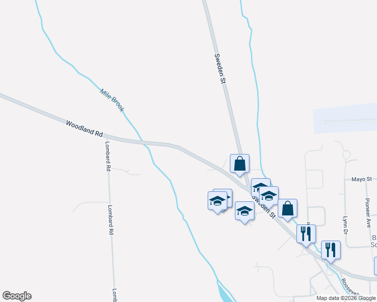 map of restaurants, bars, coffee shops, grocery stores, and more near 53 Woodland Road in Caribou