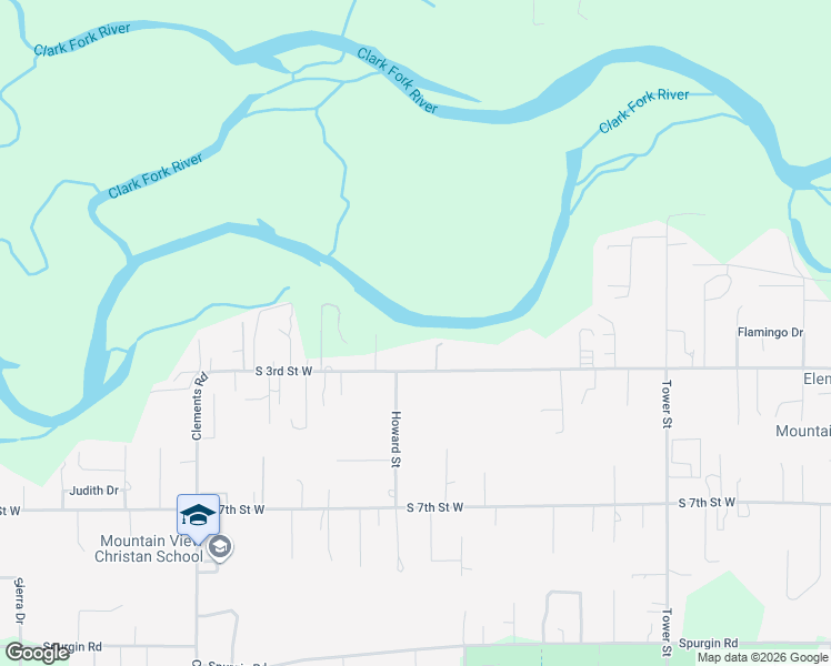 map of restaurants, bars, coffee shops, grocery stores, and more near 3800 South 3rd Street West in Missoula