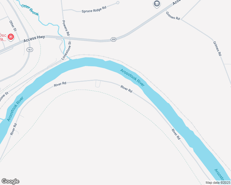 map of restaurants, bars, coffee shops, grocery stores, and more near 361 River Road in Caribou